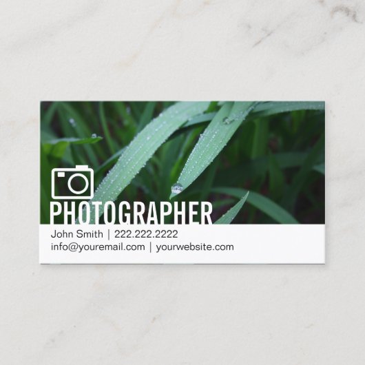 Professionele aangepaste fotografie visitekaartje (Voorkant)