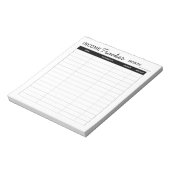 Professionele aangepaste inkomstentracker voor bed notitieblok (Linkerzijde)