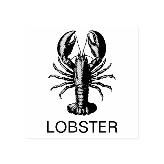 Professionele aangepaste kreeft bruiloft maaltijd  rubberstempel (Afrduk)