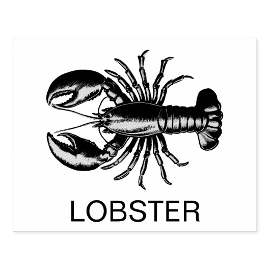 Professionele aangepaste kreeft bruiloft maaltijd  rubberstempel (Afrduk)