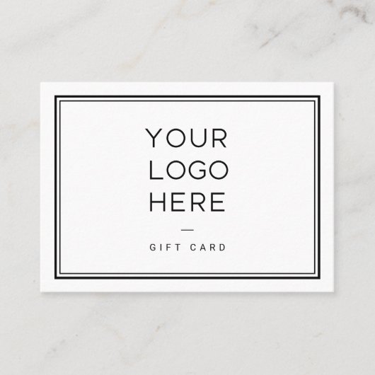Professionele aangepaste Logo | Eenvoudig cadeaubo Kortingskaartje (Voorkant)