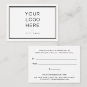 Professionele aangepaste Logo | Eenvoudig cadeaubo Kortingskaartje (Voorkant / Achterkant)