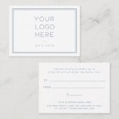 Professionele aangepaste Logo | Eenvoudig cadeaubo Kortingskaartje (Voorkant / Achterkant)