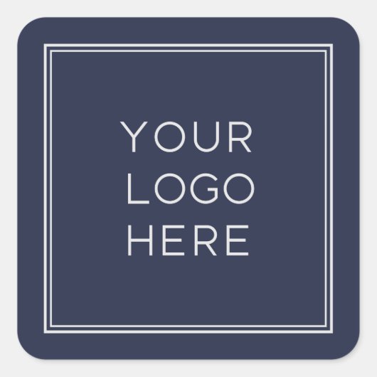 Professionele aangepaste Logo | Eenvoudig en minim Vierkante Sticker (Voorkant)