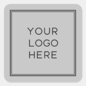 Professionele aangepaste Logo | Eenvoudig en minim Vierkante Sticker (Voorkant)