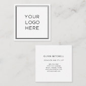 Professionele aangepaste Logo | Eenvoudig en minim Vierkante Visitekaartje (Voorkant / Achterkant)
