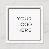 Professionele aangepaste Logo | Eenvoudig en minim Vierkante Visitekaartje (Voorkant)
