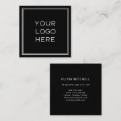 Professionele aangepaste Logo | Eenvoudig en minim Vierkante Visitekaartje (Voorkant / Achterkant)