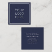 Professionele aangepaste Logo | Eenvoudig en minim Vierkante Visitekaartje (Voorkant / Achterkant)