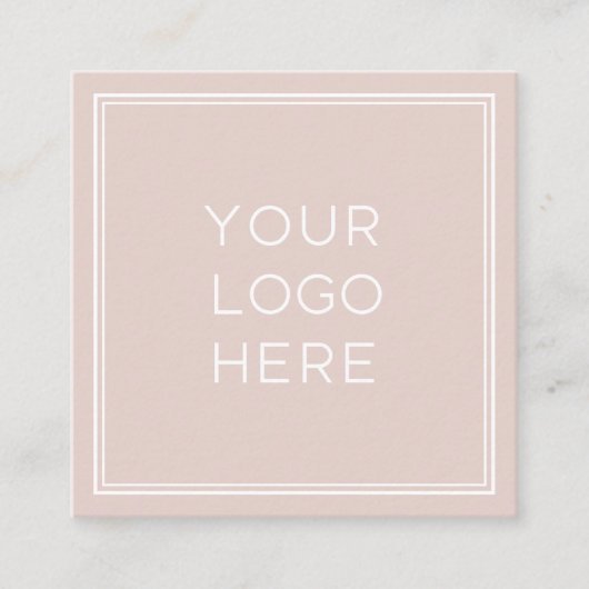 Professionele aangepaste Logo | Eenvoudig en minim Vierkante Visitekaartje (Voorkant)