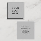Professionele aangepaste Logo | Eenvoudig en minim Vierkante Visitekaartje (Voorkant / Achterkant)