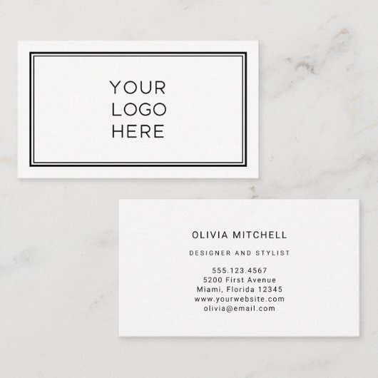 Professionele aangepaste Logo | Eenvoudig en minim Visitekaartje (Voorkant / Achterkant)