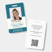 Professionele Aangepaste Logo ID Beveiliging Blauw Badge (Voor- en achterkant)