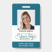 Professionele Aangepaste Logo ID Beveiliging Blauw Badge (Voorzijde)