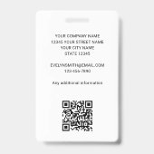 Professionele Aangepaste Logo ID Beveiliging Zwart Badge (Achterkant)