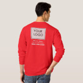 Professionele Aangepaste Logo Kleine Bedrijven Roo T-shirt (Achterkant volledig)