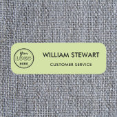 Professionele Aangepaste Logo Lime Groene Medewerk Naamplaatje