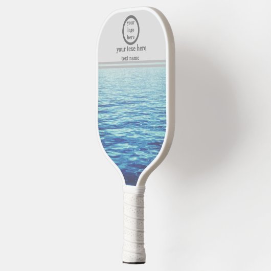 Professionele aangepaste logo met tekst pickleball paddle (Links)