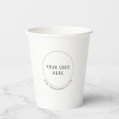 Professionele aangepaste Logo Papieren Bekers (Voorkant)