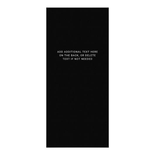 Professionele aangepaste Logo | Prijslijstservices Reclamekaart (Achterkant)