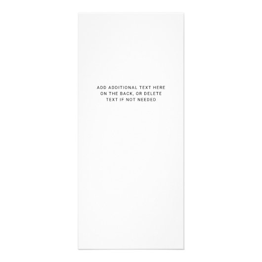 Professionele aangepaste Logo | Prijslijstservices Reclamekaart (Achterkant)