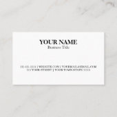 Professionele aangepaste logo visitekaartje (Achterkant)