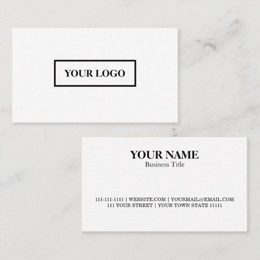 Professionele aangepaste logo visitekaartje (Voorkant / Achterkant)