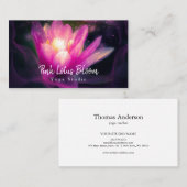 Professionele Aangepaste Lotus Logo Yoga Studio Bu Visitekaartje (Voorkant / Achterkant)