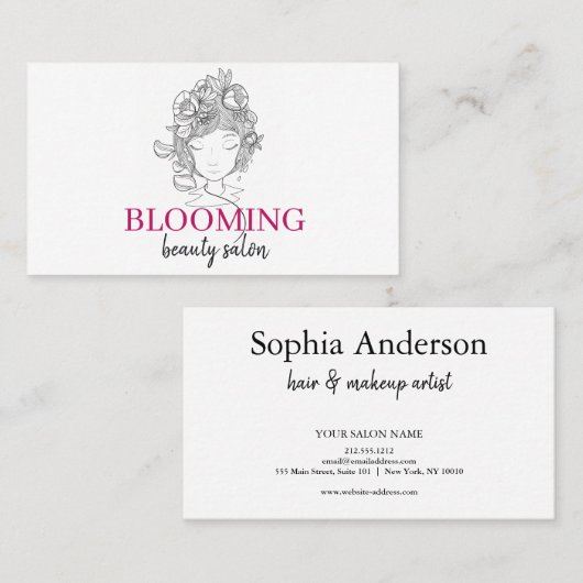 Professionele aangepaste Lotus Logo Yoga Studio Visitekaartje (Voorkant / Achterkant)