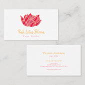 Professionele aangepaste Lotus Logo Yoga Studio Visitekaartje (Voorkant / Achterkant)