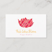 Professionele aangepaste Lotus Logo Yoga Studio Visitekaartje (Voorkant)