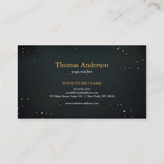 Professionele aangepaste Lotus Logo Yoga Studio Visitekaartje (Achterkant)