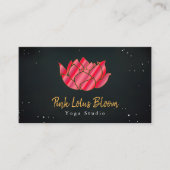 Professionele aangepaste Lotus Logo Yoga Studio Visitekaartje (Voorkant)