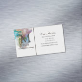 Professionele aangepaste monogram Marmer Business Magnetisch Visitekaartje (Voorbeeld)