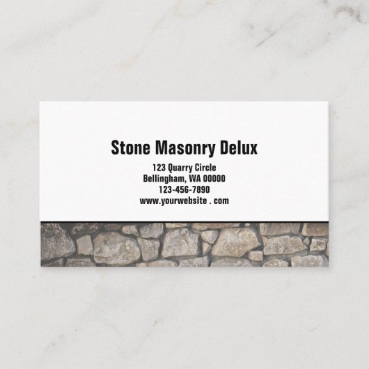 Professionele, aangepaste muur met fotostone visitekaartje (Voorkant)