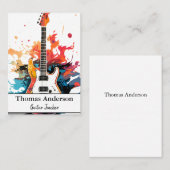 Professionele aangepaste muziekinstrument gitaar visitekaartje (Voorkant / Achterkant)