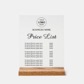 Professionele Aangepaste Naam Logo Diensten Prijsl Acryl Bord (Voorkant)