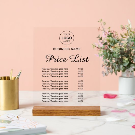 Professionele Aangepaste Naam Logo Diensten Prijsl Acryl Bord (Huwelijk)