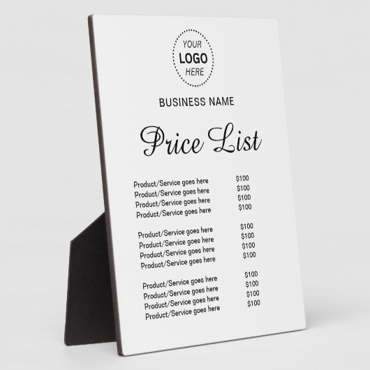 Professionele Aangepaste Naam Logo Diensten Prijsl Fotoplaat (Zijkant)