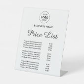 Professionele Aangepaste Naam Logo Diensten Prijsl Reclamebord Met Voetstuk (Voorkant)