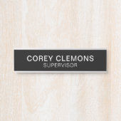 Professionele aangepaste naam Titel Zwart Wit Kant Deurbordje (Voorkant)