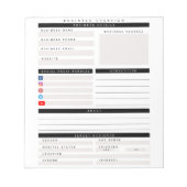 Professionele aangepaste overzichtsplanner voor be notitieblok (Voorkant)