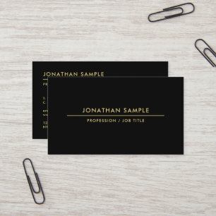 Professionele Aangepaste QR-code Elegant Zwart & G Visitekaartje