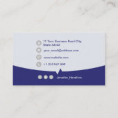 Professionele aangepaste QRCode-foto Blauw grijs Visitekaartje (Achterkant)