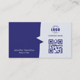 Professionele aangepaste QRCode-foto Blauw grijs Visitekaartje