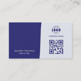 Professionele aangepaste QRCode-foto Blauw grijs Visitekaartje