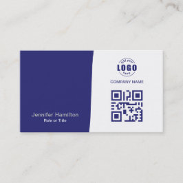 Professionele aangepaste QRCode-foto Blauw grijs Visitekaartje