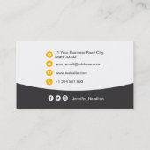 Professionele aangepaste QRCode Foto Geel Geel Visitekaartje (Achterkant)