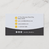 Professionele aangepaste QRCode Foto Geel Geel Visitekaartje (Achterkant)