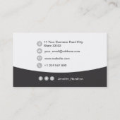 Professionele aangepaste QRCode Foto Gray Business Visitekaartje (Achterkant)